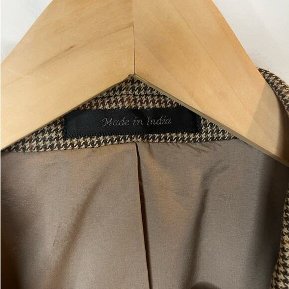 Lauren Ralph Lauren Houndstooth Sports Coat‎ 100% Wool Size 46 Regular Academia - Picture 6 of 9